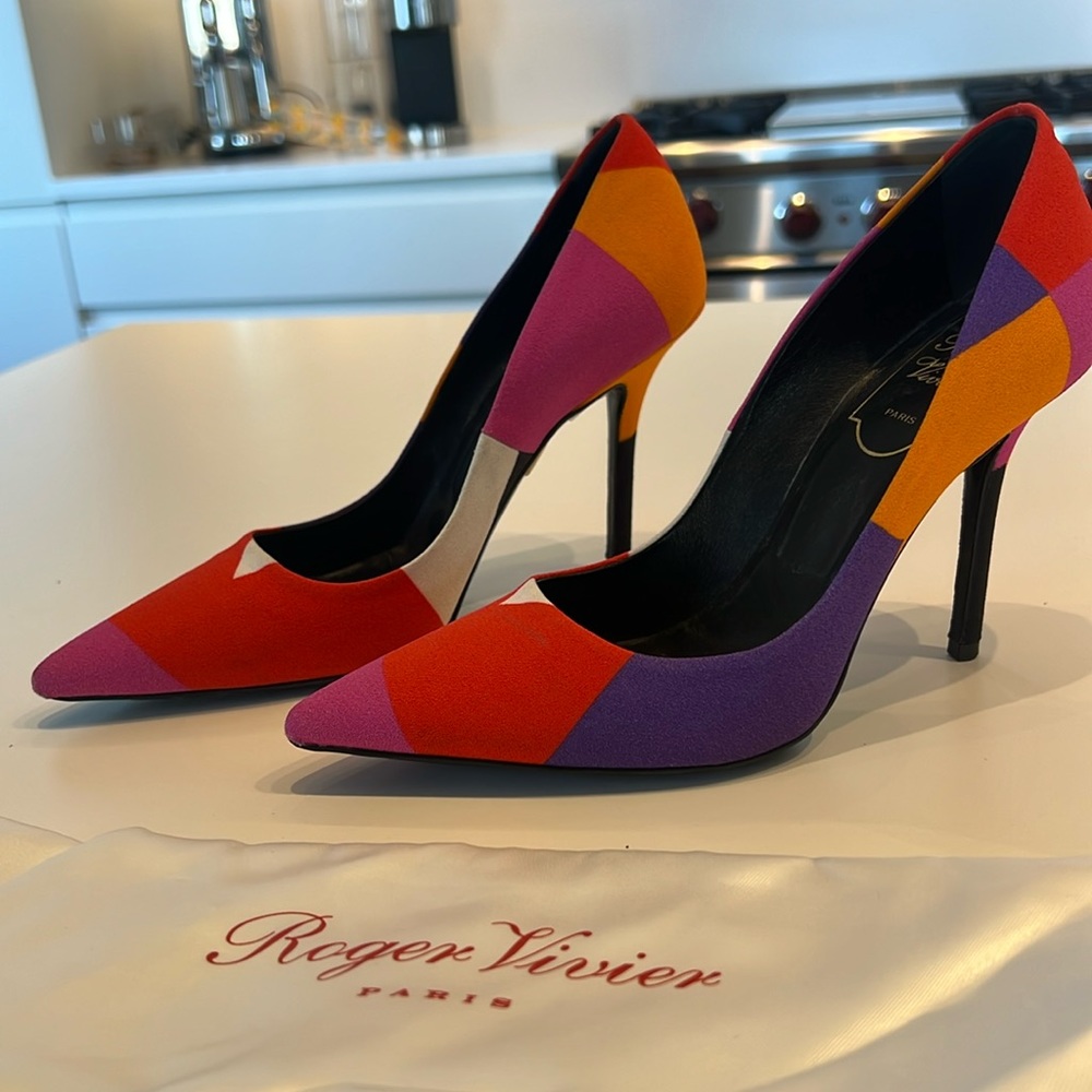 Roger Vivier multicolor canvas pumps - spring 2014 - hardly worn size 36 - Picture 2 of 7
